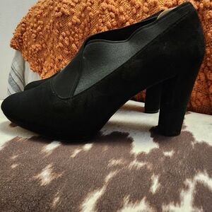 Clarks Black Suede Women's Heels